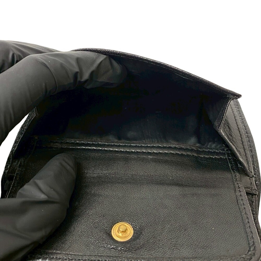 CHANEL Authentic Black Caviar Leather Logo Wallet - Picture 9 of 10